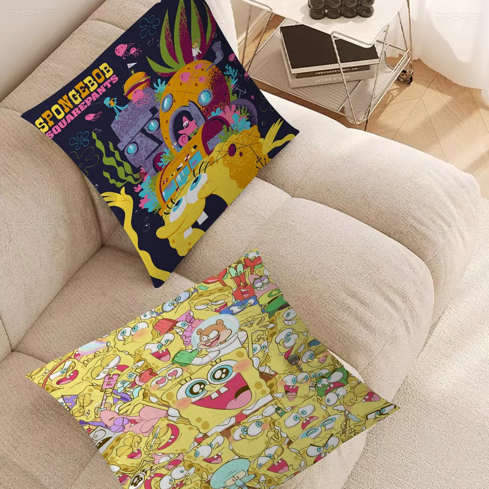 

Cartoon S-Spongebob Pillow Gifts Home Office Furnishings Bedroom Sofa Car Cushion Cover Case 45x45cm