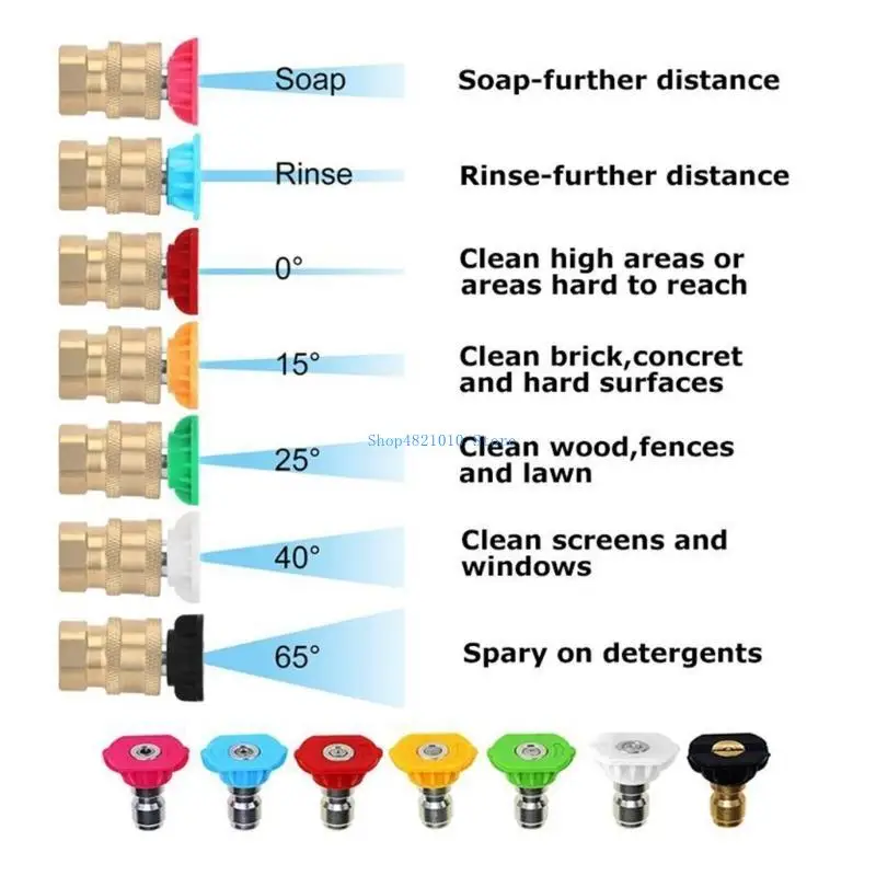 T3LF قابل للتعديل ارتفاع ضغط المياه فوهة مناسبة لعشاق السيارات البستانيين مهام التنظيف المكثفة إزالة الأوساخ #5