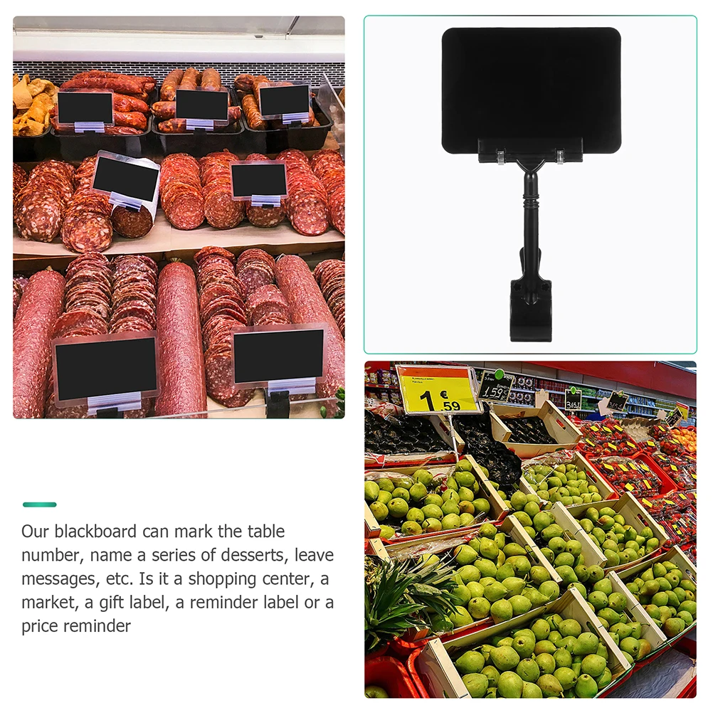 

4Pcs Clip-on Style Sign Holder Erasable Reusable Desk Sign Stand for Retail Stores Exhibitions Price Tag Holder