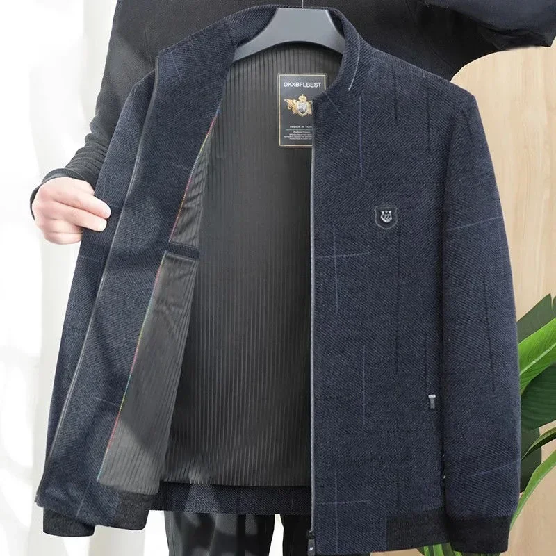 

Мужская деловая повседневная дышащая куртка, весенне-осенний новый топ из синели, модная легкая верхняя одежда для мужчин