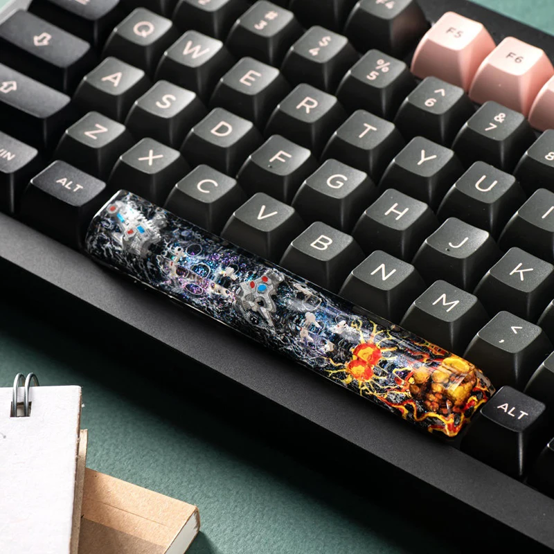Organism Resin Keycap Creactive Art Keyboard Decoration Space Universe Theme 3D Landscape Replaceable Keyboard Keys