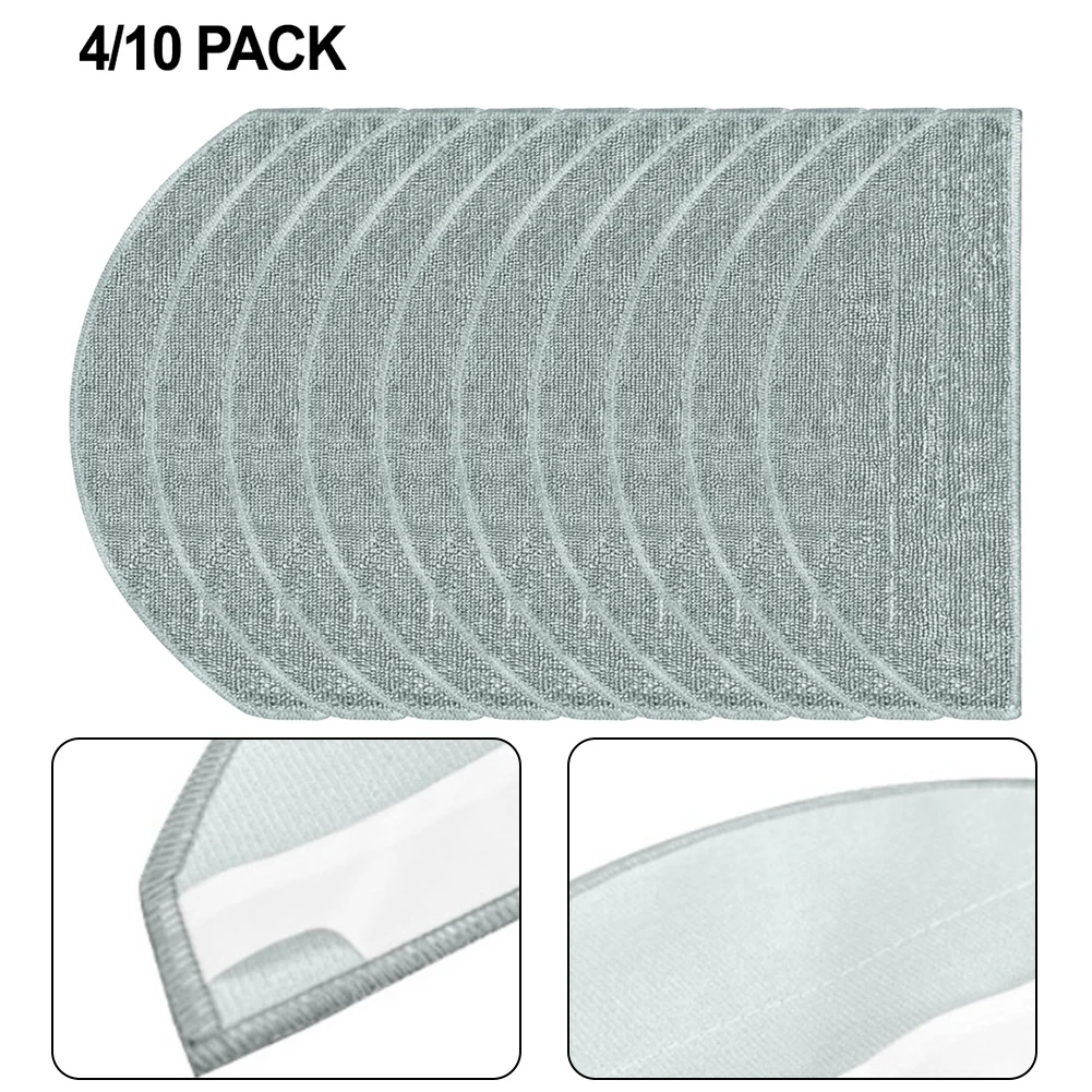 10/4PCS Microfiber Mop Cloth Kit Efficient And Convenient Mopping Compatible For DEERMA S30 / For DEM-S30 Robot Vacuum Cleaner