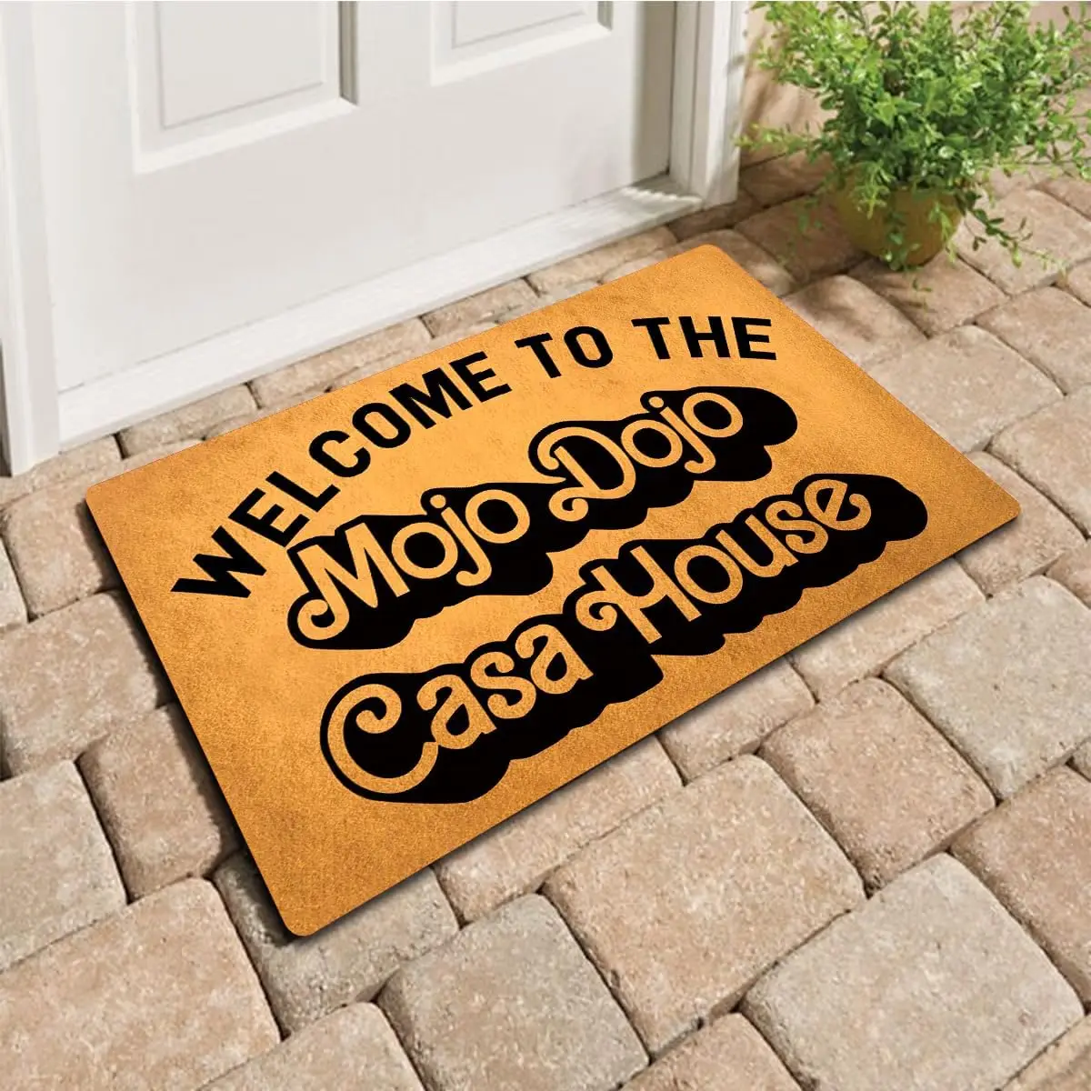 

Welcome to the Mojo Dojo Casa House Doormat Rubber Kitchen Mat Garden Garage Door Floor Mat Non-Slip Carpet Entrance Rug