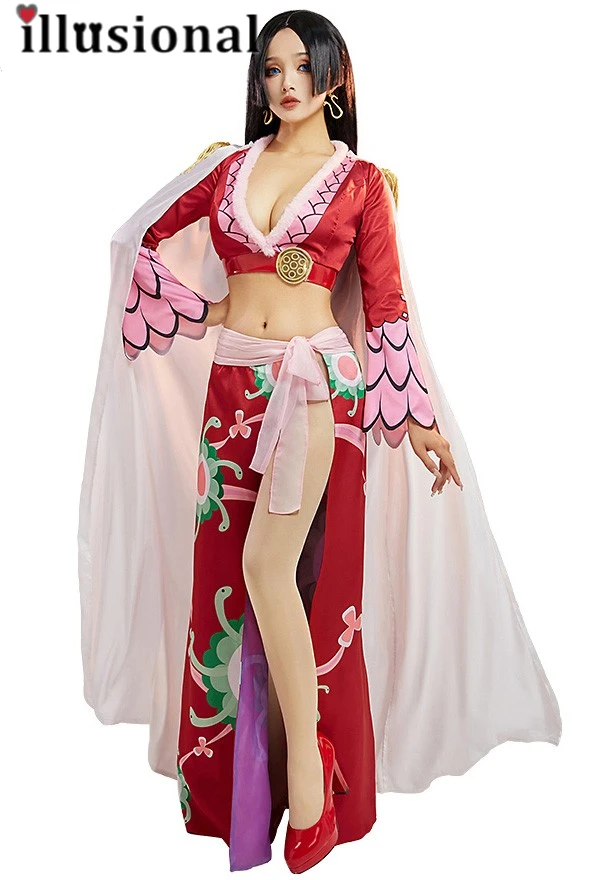 illusional Anime ONE PIECE Cosplay Boa Hancock Cosplay Costume Anime Halloween Costumes women