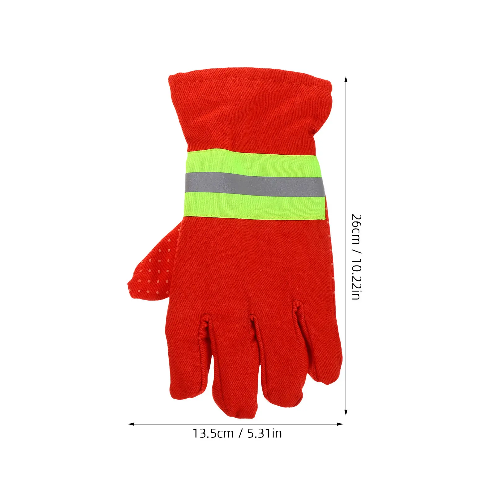 1Pair Fire Resistant Extrication Gloves for Firefighters Non Slip Grip Breathable Safety Working Gloves Flame Retardant Gear