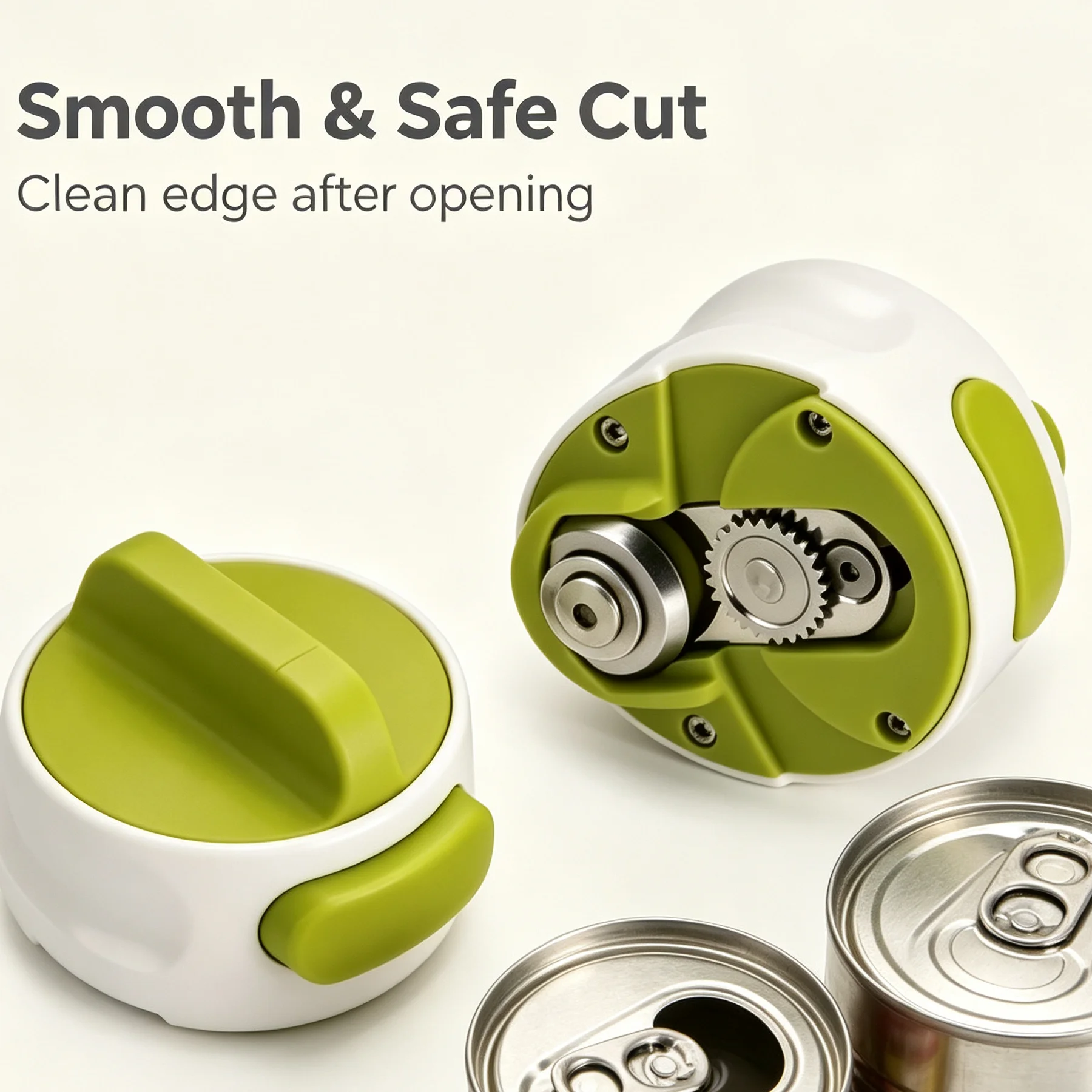 Portable Manual Can Opener Green Non‑slip Labor‑saving Jar Opener for Household view 3