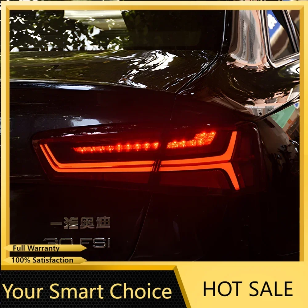 Upgraded Car Taillights Assembly for Audi A6 C7 A6L S6 2012-2015 Led Auto Rear Lamps Fishbone Taillights Style Accessories