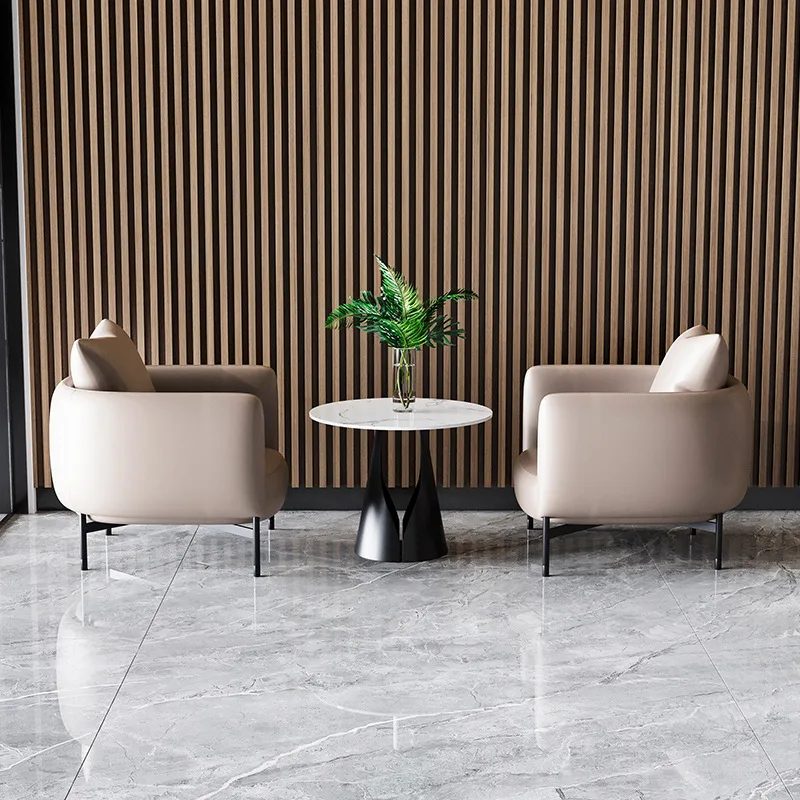 

Hotel sales office negotiation table and chair living room single chair leisure chair light luxury minimalist
