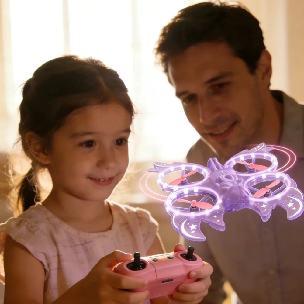 Glitter Butterfly Remote Control Aircraft Flash Lighting Gravity Sensing RC Quadcopter 3D Flip Intelligent Hover Quadcopter
