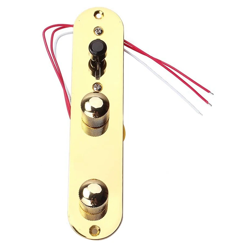Saddle Bridge Plate 3 Way Switch Control Plate Gold & Top Loader Guitar Bridge Plate For Fender Telecaster (Gold)85.5Mm