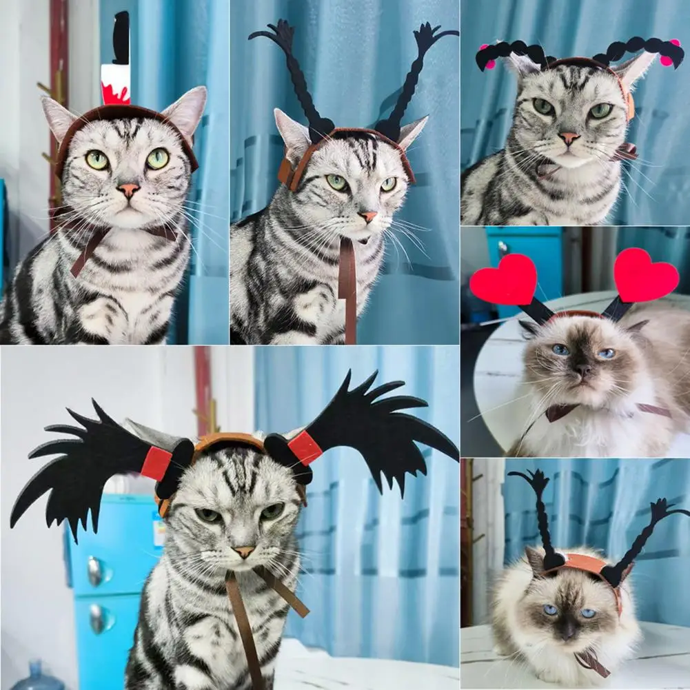 Stand Out Pet Hairband Cat Dog Costume Accessories Festive Halloween Dog Costume Accessories Funny Hair Hoop Headbands for Pet