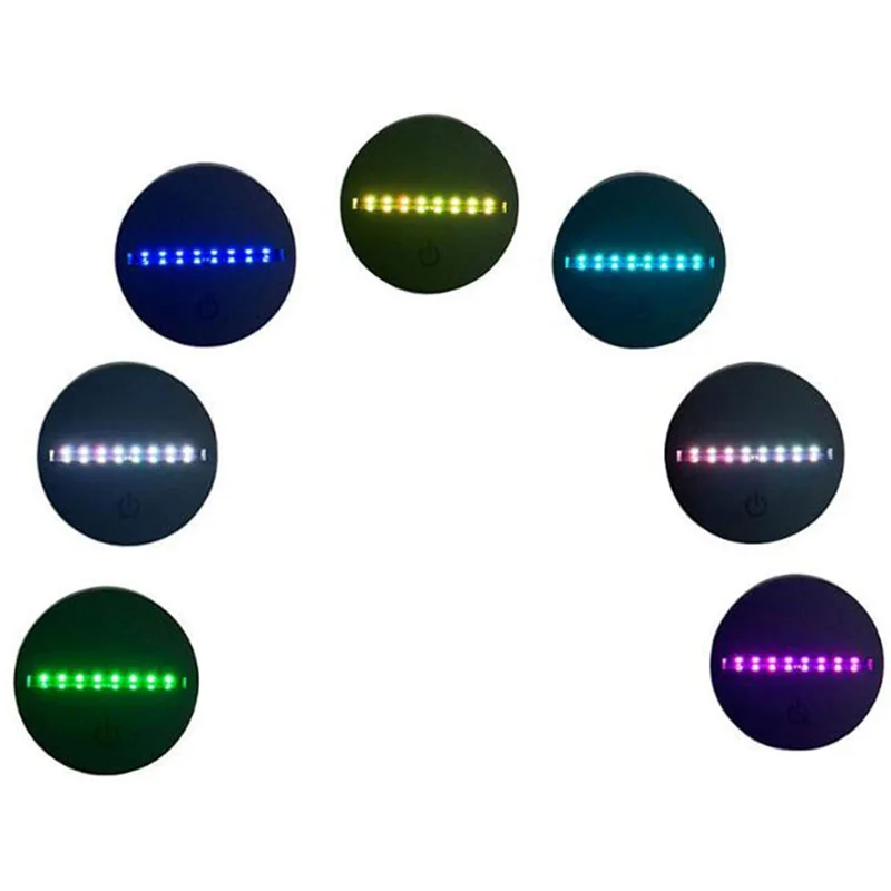 

AA01-3D Night Light Base Colour Changing Luminous Base Light USB Interface Led Light Display Base Night Light Plastic Base