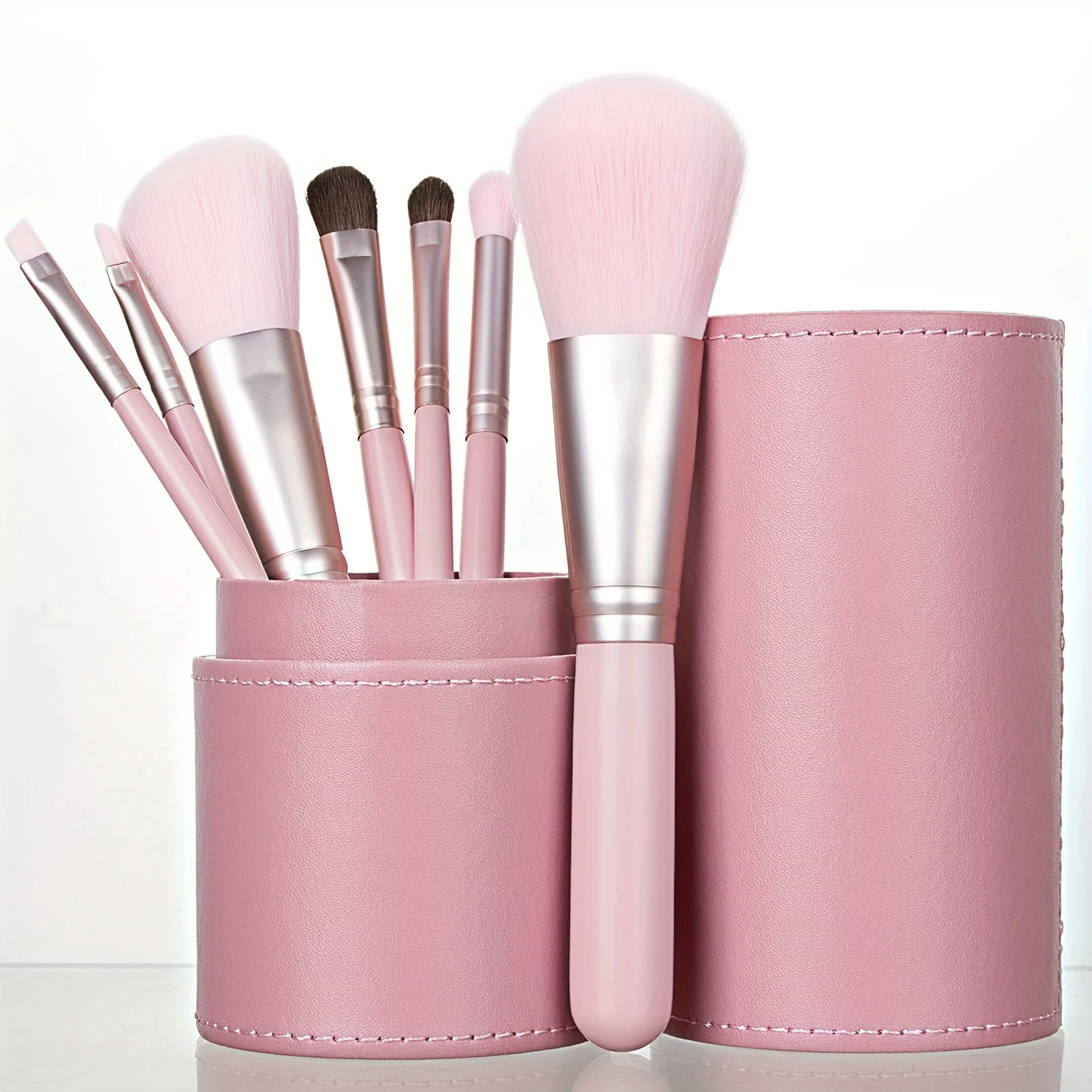 Makeup Brush Bag, 7pcs,Portable, Multifunctional Cosmetic Brush Storage Bag For Making Up Supply