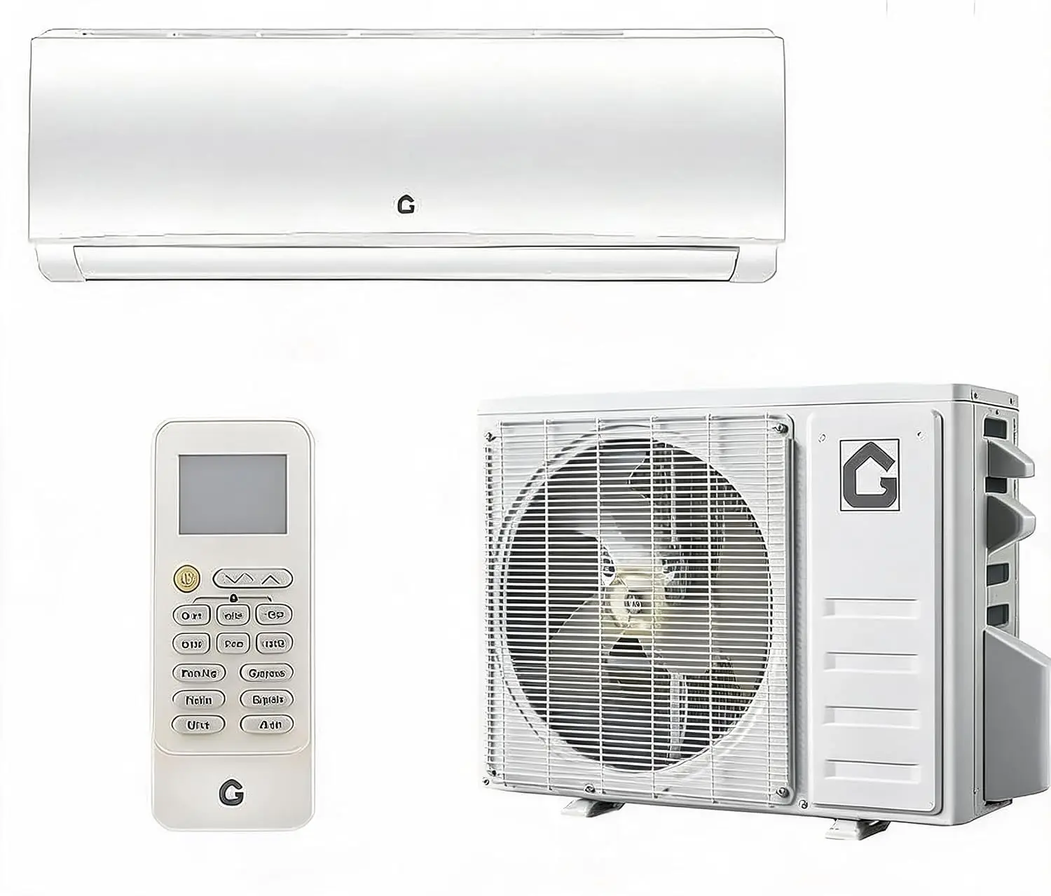 Ductless Mini Split Air Conditioner & Heat Pump – 12,000 BTU, 21 SEER2, R32, WiFi, Enhanced, Auto, Dehumidifier,, Customized