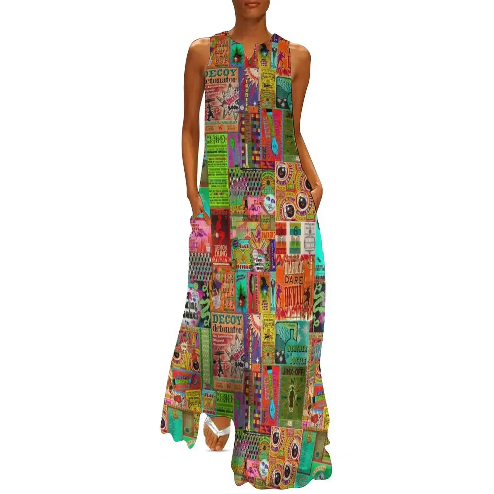 

Weasley's Wizard Wheezes Collage Long Dress women's elegant loose dresses summer clothes Long dress dresses for women Dress