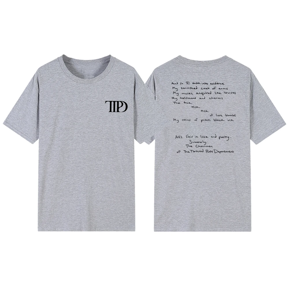 All’s Fair in Love and Poetry T-shirts TTPD Tortured Poets Department Tshirts TS New Album TTPD Merch Shirt Graphic T Shirts