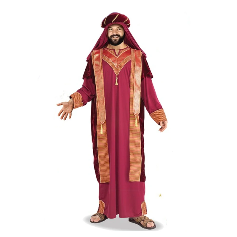 

Мужской Дубайский арабский принц на Хэллоуин, нарядное платье для взрослых, арабский костюм Султана