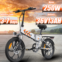 ENGWE P1 E-bike 250W Brushless Motor 36V13AH Lithium Battery Folding Disc Brake Electric Bike 20 Inch Tire City Electric Bicycle