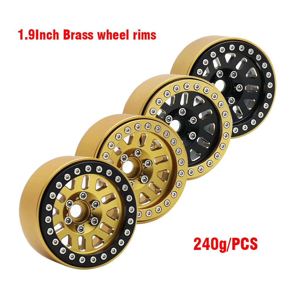 

Brass Heavy 1.9Inch Beadlock Wheel Rim Hub 240g/PCS for 1/10 RC Crawler Car TRX-4 Axial Traxxas SCX10 RC4WD D90 YK4082