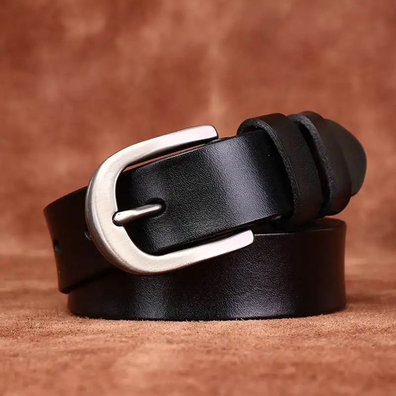 

Handmade retro women's brown soft leather jeans versatile belt women's summer first layer cowhide leather belt ins wind