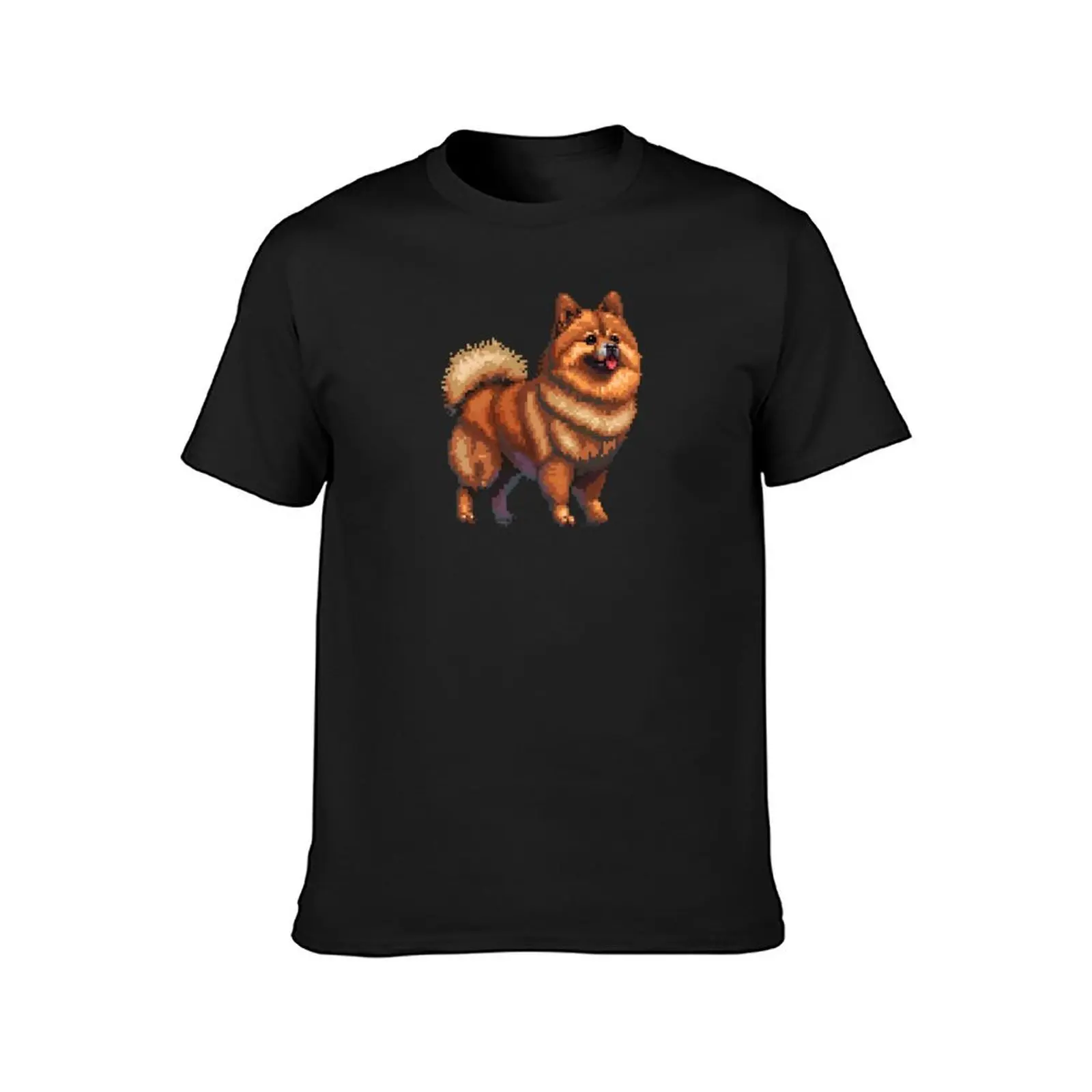 Pixel Portrait Spitz T-Shirt graphics tops t shirts for men cotton