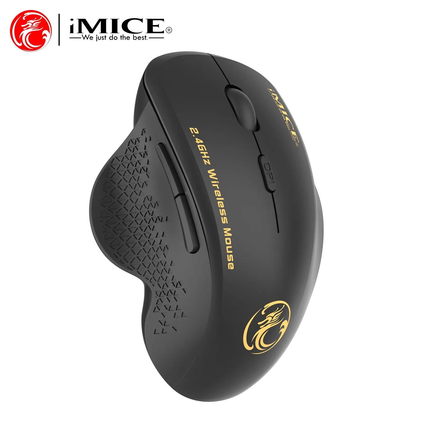 2.4Ghz Wireless Ergonomic Design Optical Mouse 1600DPI Adjustable Office Stylish Slient Mouse For PC Computer Laptop Tablet