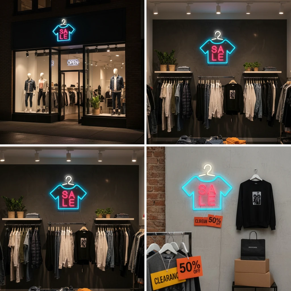 تي شيرت بيع LED النيون تسجيل USB بالطاقة التبديل التحكم سهلة التركيب دائم توفير الطاقة مثالية لديكور متجر البيع بالتجزئة/الملابس