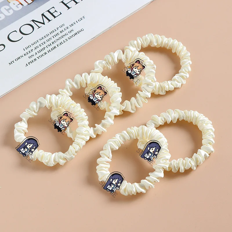 أنيمي الأزرق الأرشيف سايبا موموي العصابات الشعر الحلو وجميل الفتيات أزهار لطيفة Scrunchies مجموعة إكسسوارات فتيات العلاقات الشعر ذيل حصان