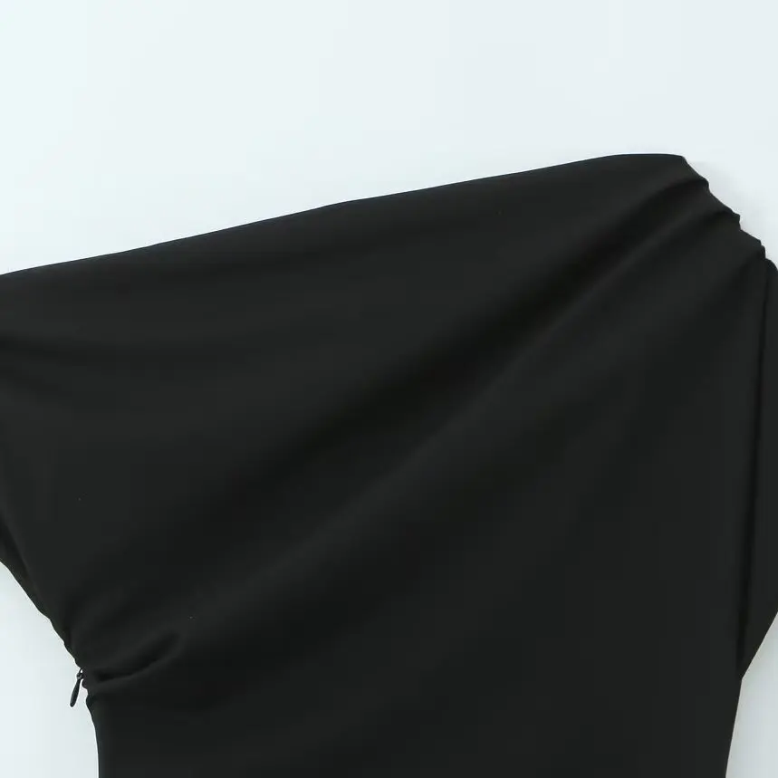 JNLEAOG خريف جديد تصميم Faion غير متماثل ort Dr Elegance Wind للسيدات قطع مستقيمة من ألياف البوليستر ort Sve Slim... #2