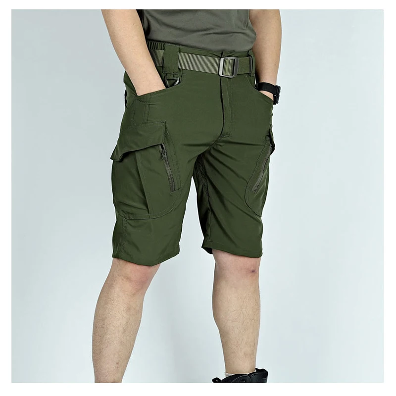 Men's Shorts Fishing Tactical EDC Cargo Shorts Breathable Lightweight Quick Dry Elasticity Rip Stop Outdoor Half Pants