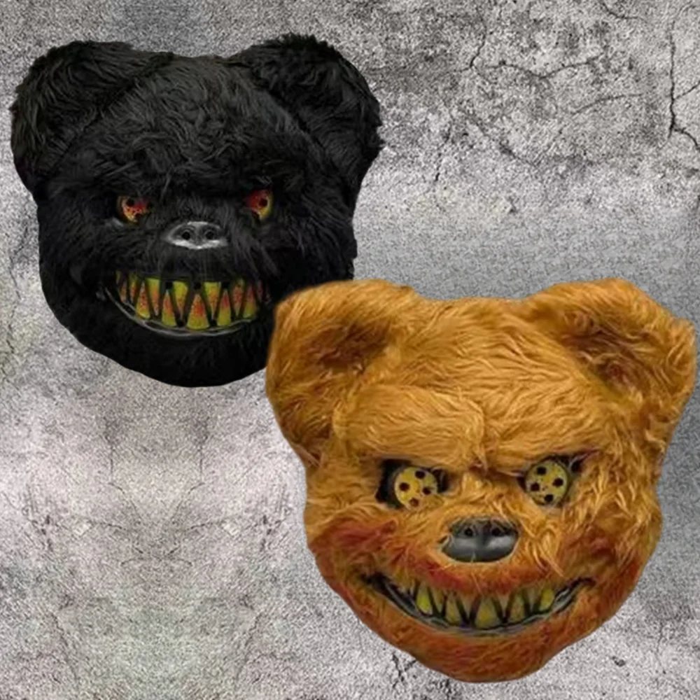 Halloween Cosplay Face Mask Fancy Party Stage Make-up Scary Bear Cartoon Head Cover Carnival Costume Prop Masquerade Mask