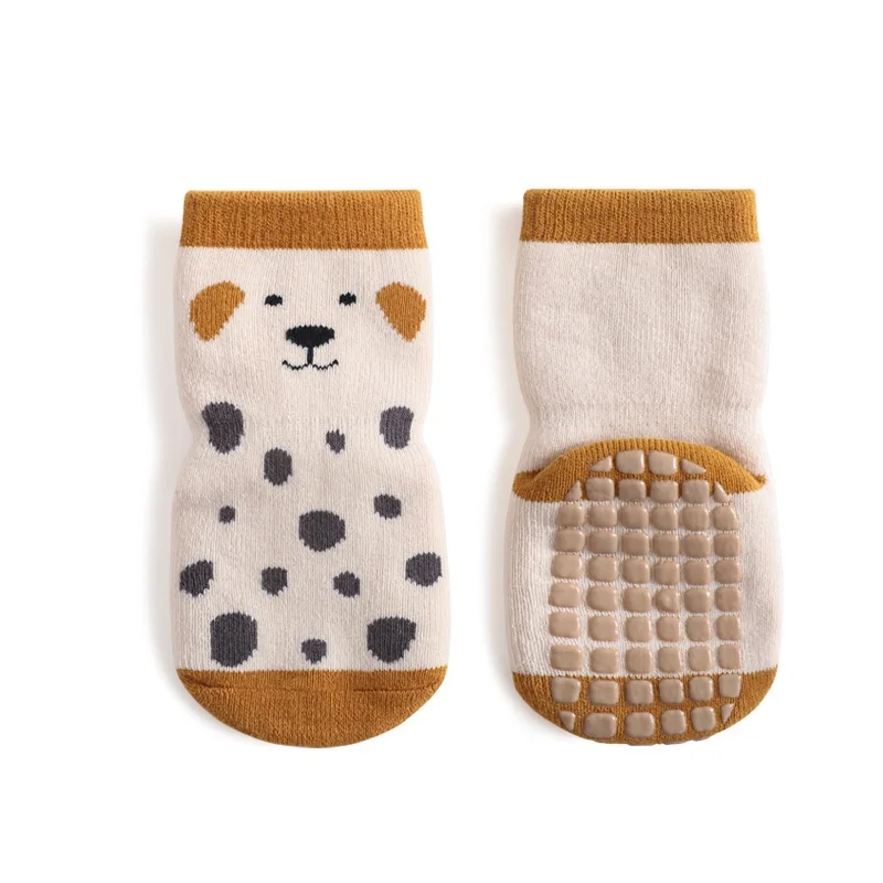 Cute Cartoon Baby Floor Socks Winter Indoor Non-slip Cool Animal Design Baby Toddler Boy Girls Socks Children\'s Cotton Socks