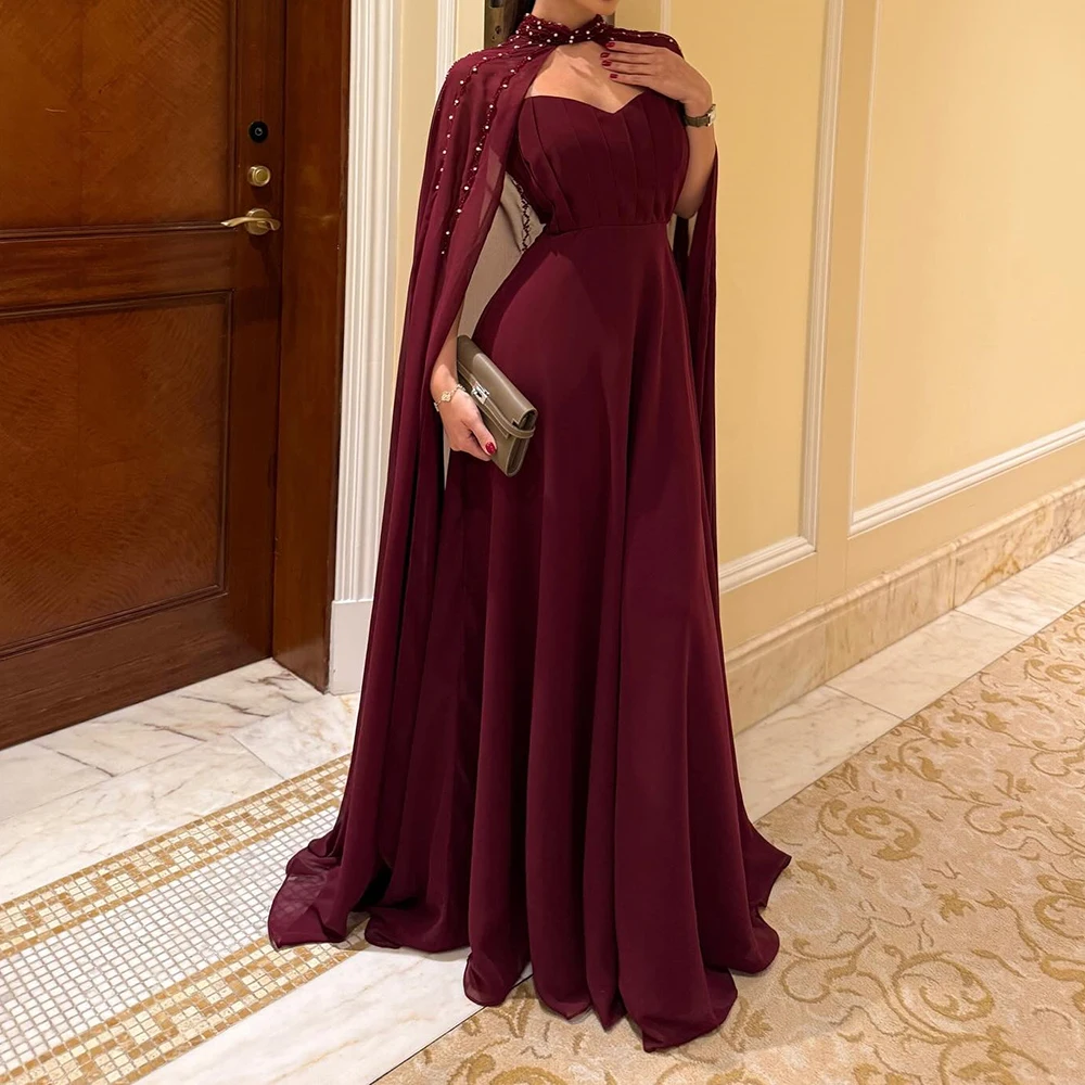 

Вечерние платья трапециевидной формы по индивидуальному заказу, длиной до пола, с высоким воротом, без рукавов, платье для выпускного вечера, модное палантин с бисером, простое драпированное вечернее платье