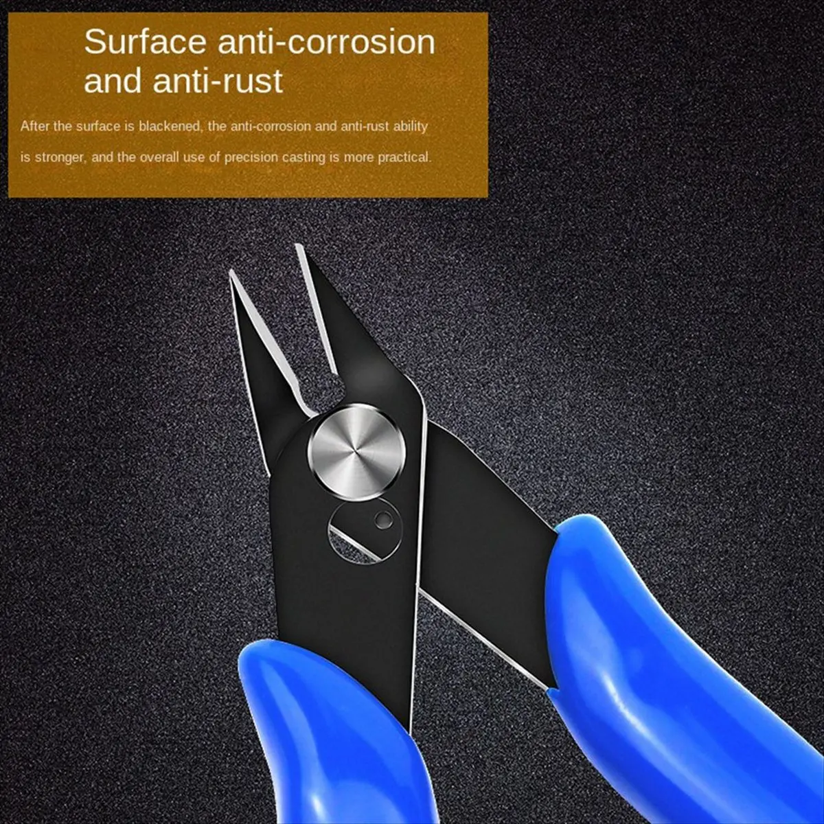 A58Z Blue Handle 170 Electronic Pliers Industrial Nozzle Plastic Diagonal Pliers Model Trimming Cutting Pliers