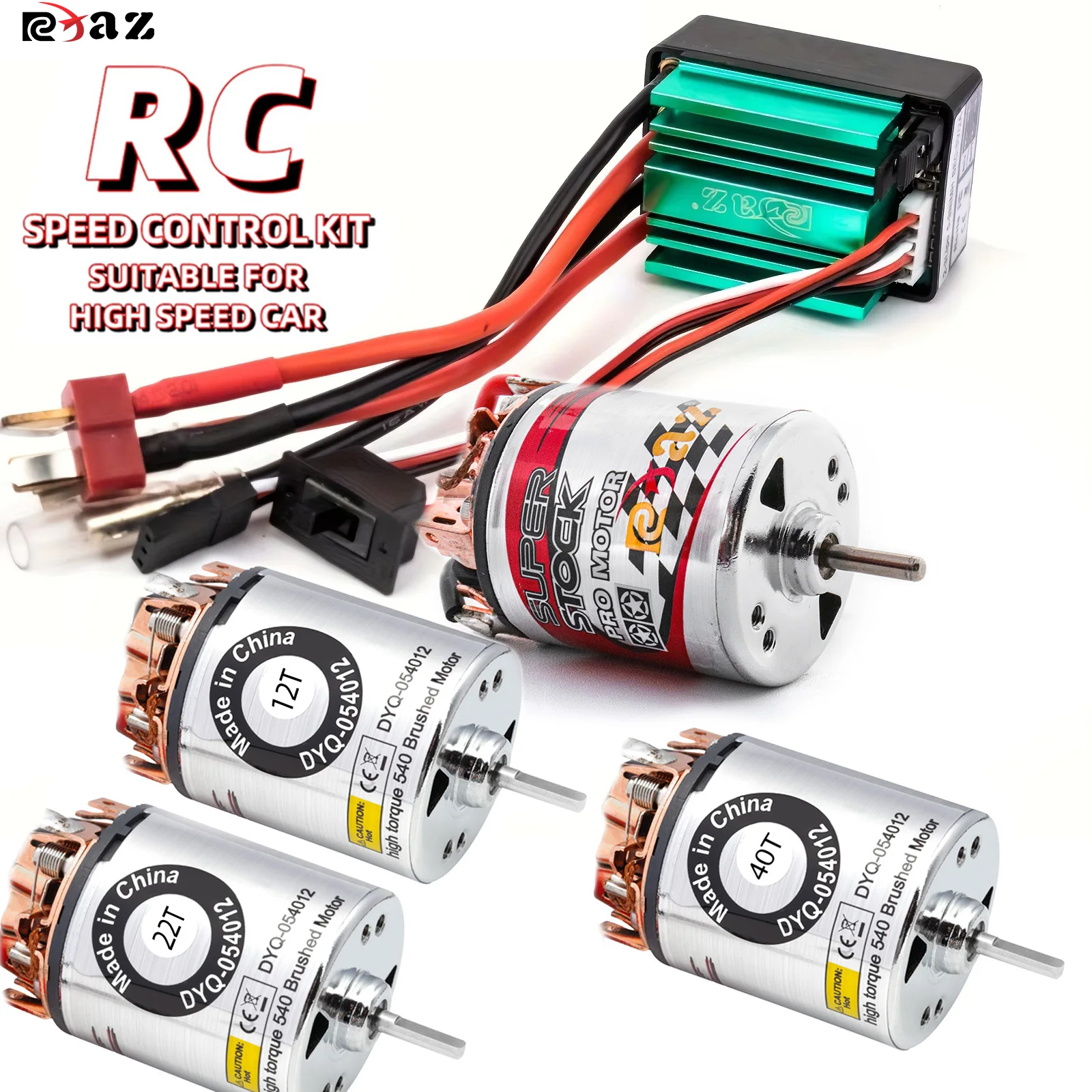 

RCXAZ 540 Матовый двигатель Водонепроницаемый 12T 17T 22T 29T 40T ESC 320A для 1:10 RC автомобиля Гусеничный осевой SCX10 AXI03007 90046 Redcat Gen8