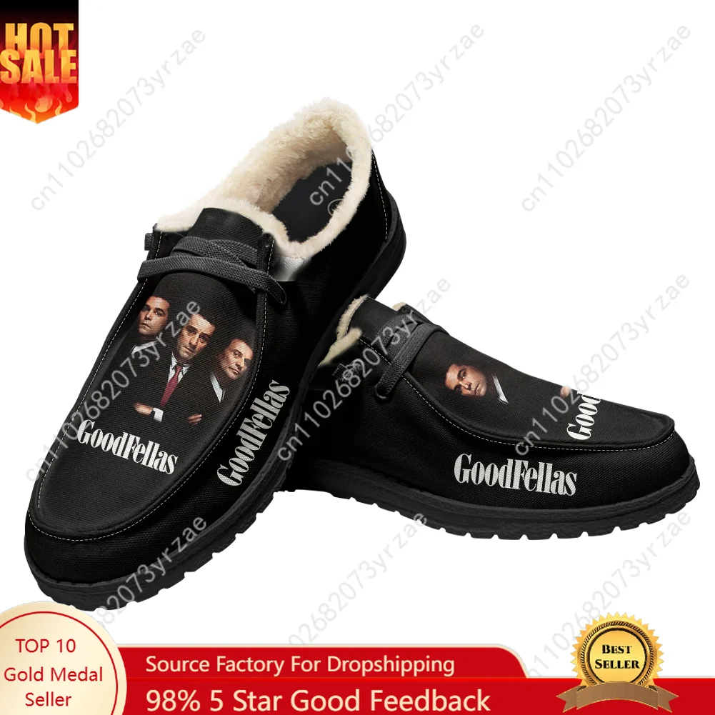 

Goodfellas Velvet Flat Shoes Mens Womens Warm Shoe Indoor Outdoor Light Shoe Personalized Fashion Print Custom Made Couple Shoes