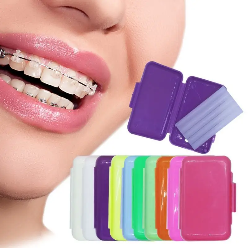 10 Boxes Dental Orthodontic Relief Wax for Bracket Patient Relief  Fruit Flavour Wax Sticks Dentistry Oral Hygiene Tools