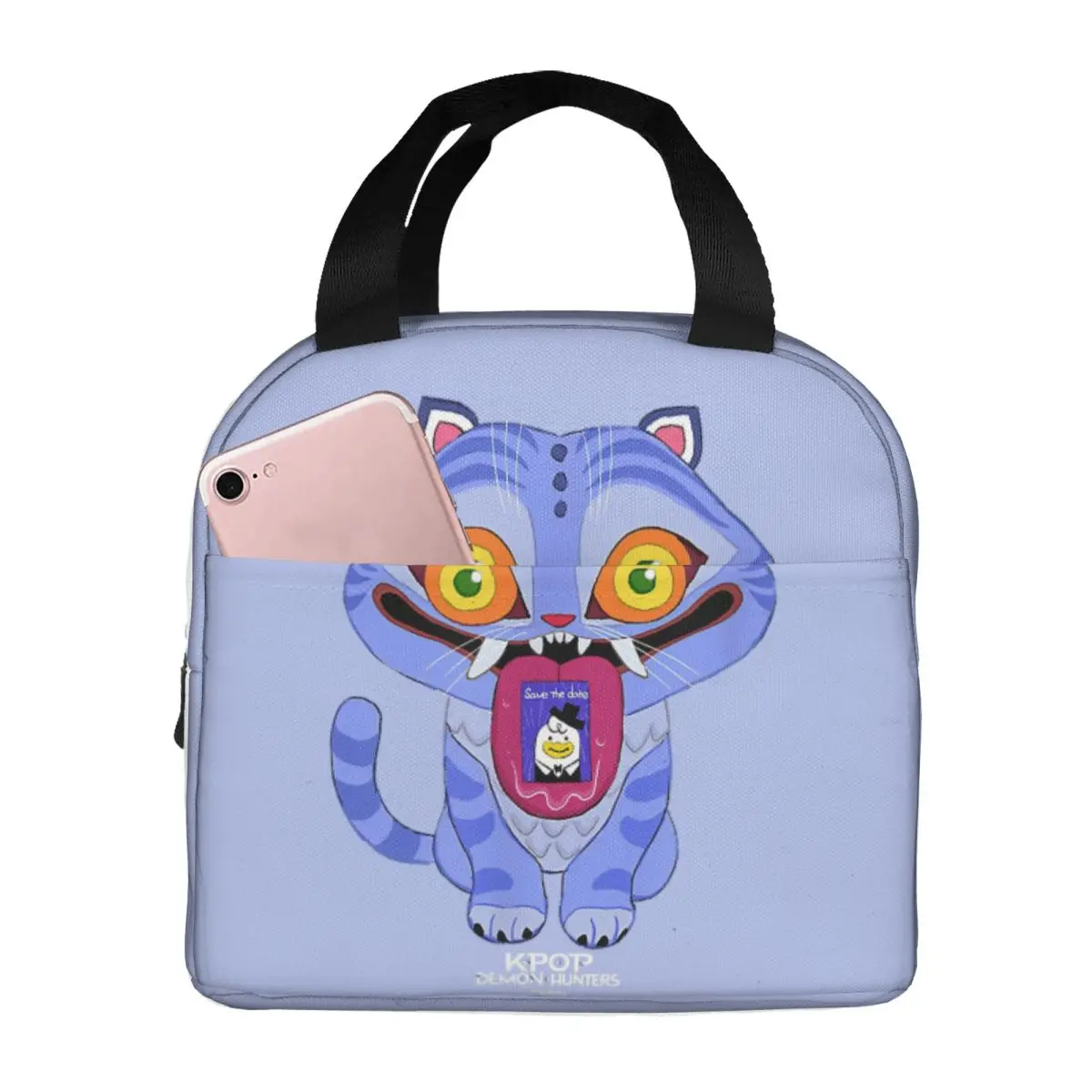 

K-Pop Demon Hunters Cat Insulated Lunch Bags Cooler Bag Lunch Container Portable Tote Lunch Box Men Women Beach Outdoor