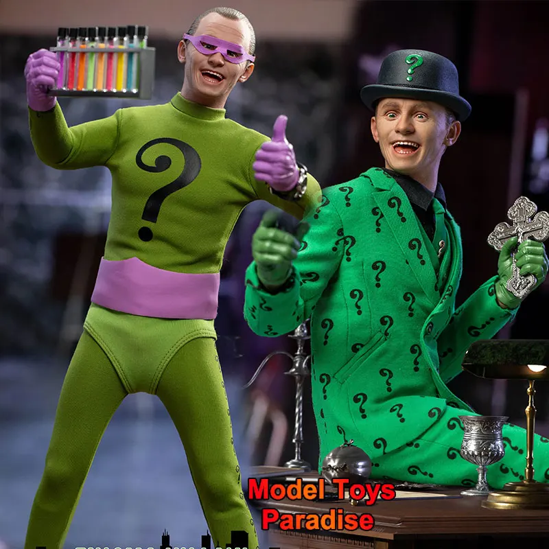 Mars Toys MAT017 1/6 Men Soldier Enigma Villain Riddler Two Person Version Full Set 12'' Action Figure Collectible Fans Gifts