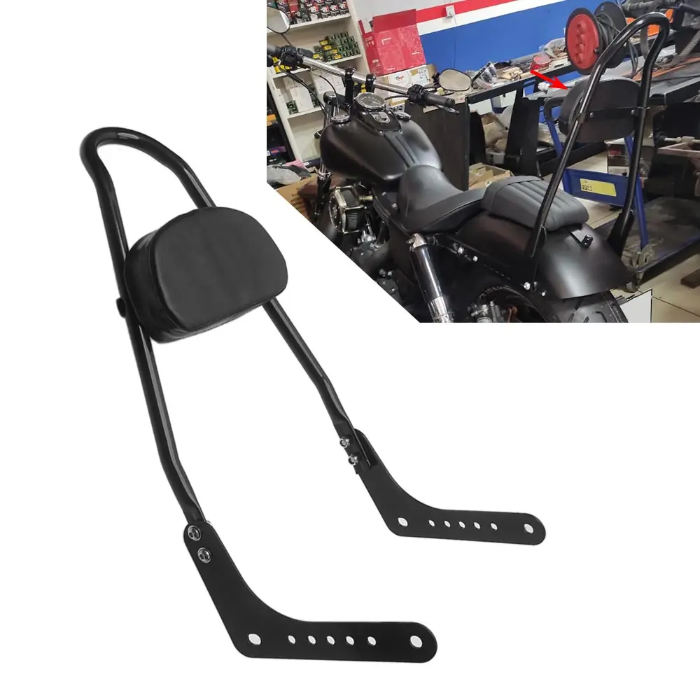 

For Harley Softail Low Rider 18-Later FLDE FLHC FLHCS FLSL Motorcycle Accessory Black Sissy Bar Backrest Pad Steel Metal PU