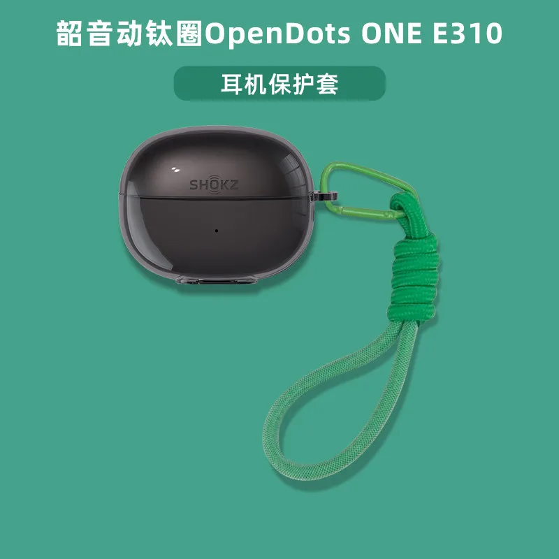 Прозрачный чехол для Shokz OpenDots ONE True, настоящие беспроводные наушники с шумоподавлением, чехол E310, противоударный, доступный со шнурком