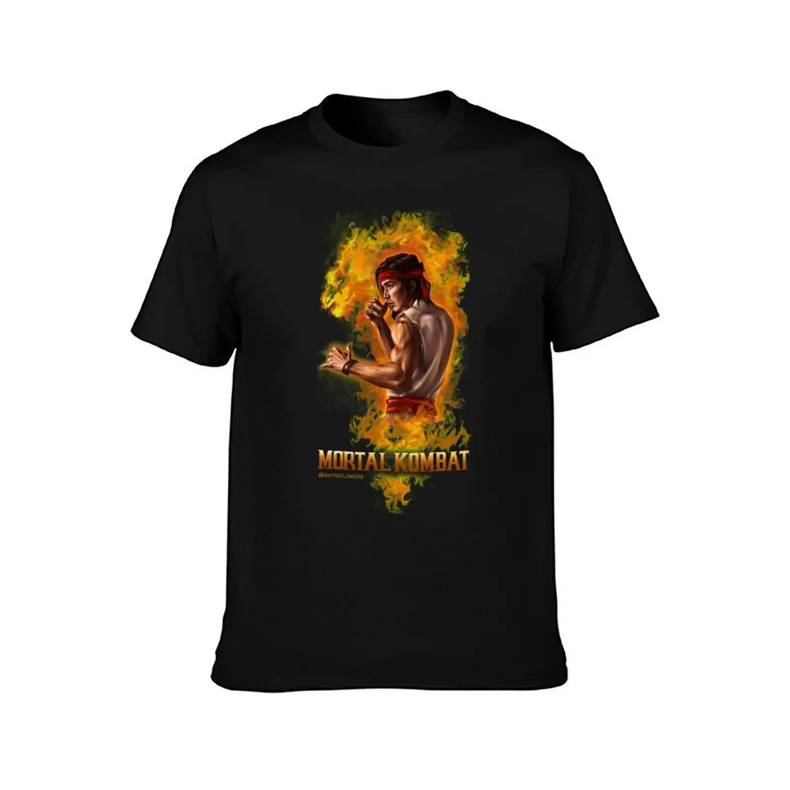 Liu Kang Mortal Kombat T-Shirt, Summer Casual Cotton Tee, Oversized Streetwear Tops, Vintage Graphic Print, Unisex Men Women