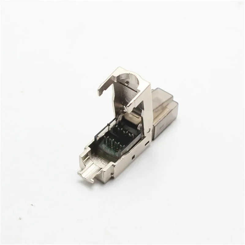 Cat6A Ethernet RJ45 Adapter Adsl Modem Shielded Crystal Head CAT6A Plug Reusable Types Crystal Head Ethernet Connector 10 Gigabi