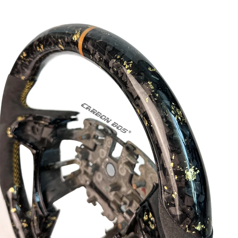 

Factory Direct Sport Forged Golden Carbon Fiber Leather Sports Car Steering Wheel Factory Customization For pontiac Holden G8 VE