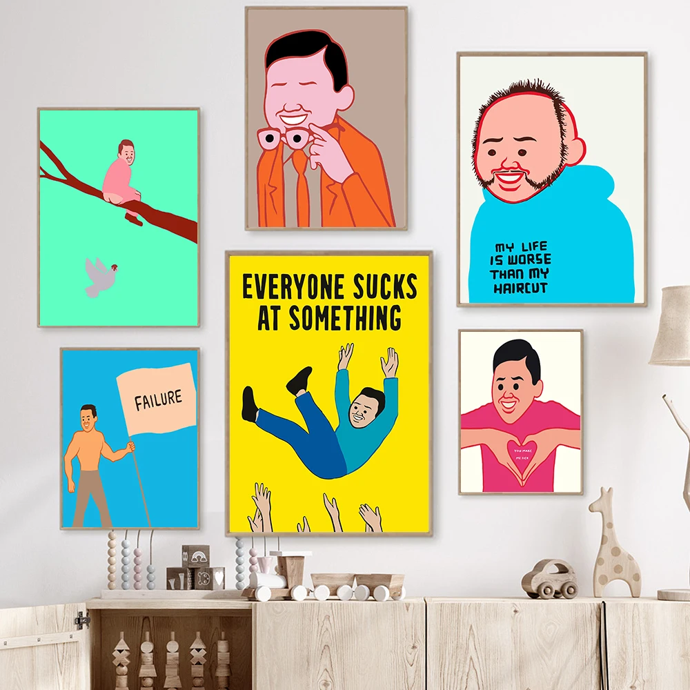 Abstract Sir Joan Cornella Poster and Print Humor Funny Canvas Painting Contemporary Art Wall Picture for Living Room Home Decor