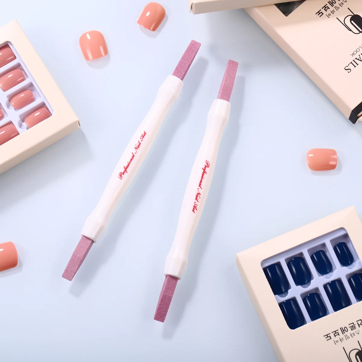 2 pçs vara de polimento de unhas premium manicure esfrega ferramenta de polimento removedor de pele morta arquivo de unhas ferramenta de cuidados apontador