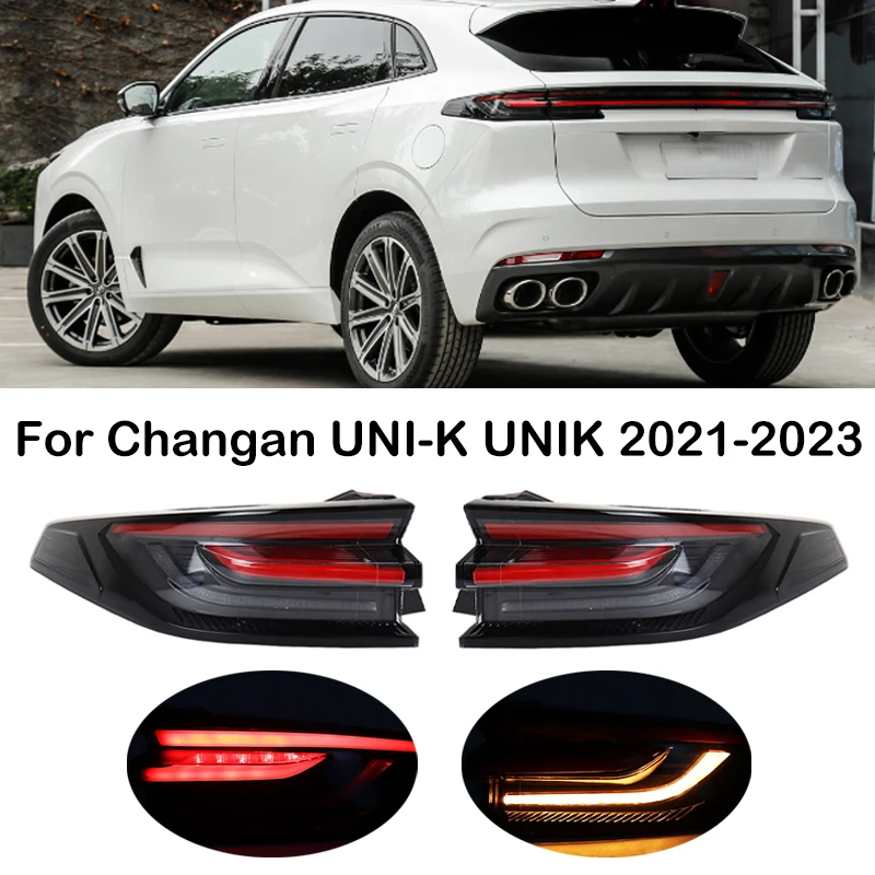 

For Changan UNI-K UNIK 2021-2023 Outer LED Car Rear Bumper Tail Light Tail Lamp Brake Light Turn Signal Light Low Configuration