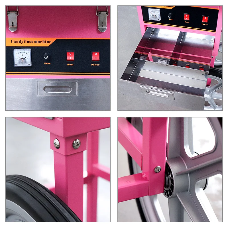 Sweet cotton standard commercial machine with automatic cart sweet cotton manufacturer view 4