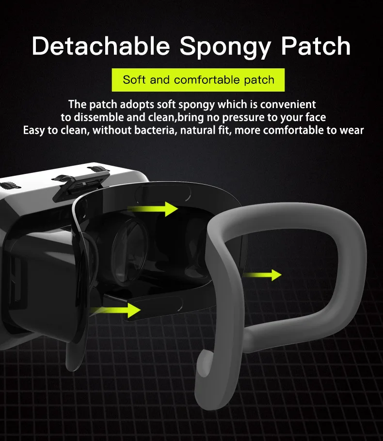 3D-Virtual-Reality-VR-Brille für Telefon, mobile Smartphones, 7-Zoll-Headset, Helm, Spiel mit echter Viar-Brille, Objektive für Mobilgeräte – Detail 11