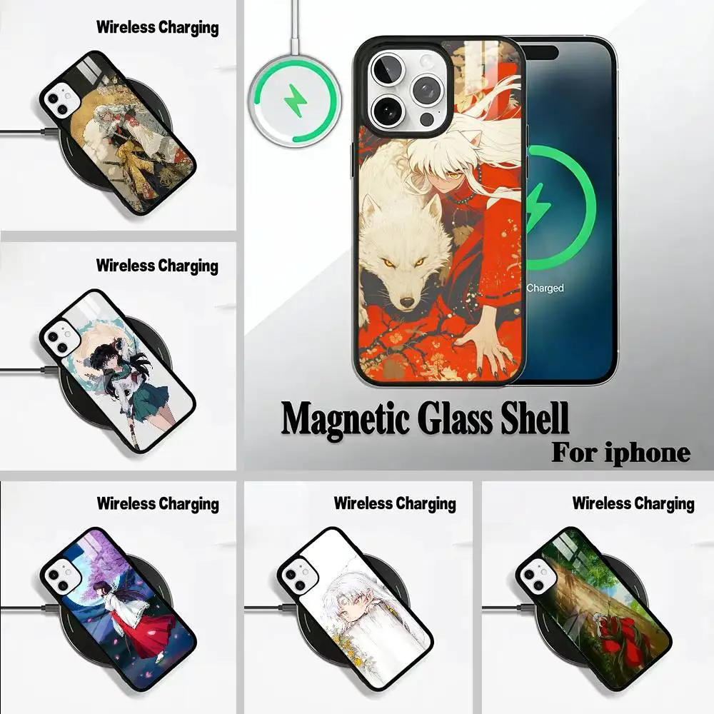 

L-L-Inuyasha Phone Case For IPhone17 16 15 14 13 12 11 Pro Max 16/15/14Plus Wireless Charger Cover Funda
